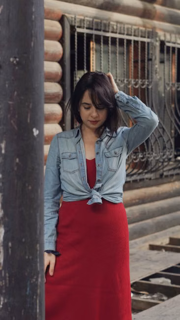 Vestido Midi Canelado